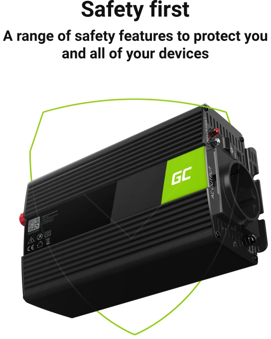 Green Cell Žalias Cell Žalias CELL Car Power Inverter Keitiklis 12V į 230V 300W/600W