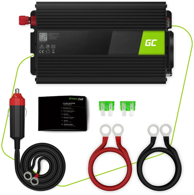 Green Cell Žalias Cell Žalias CELL Car Power Inverter Keitiklis 12V į 230V 300W/600W