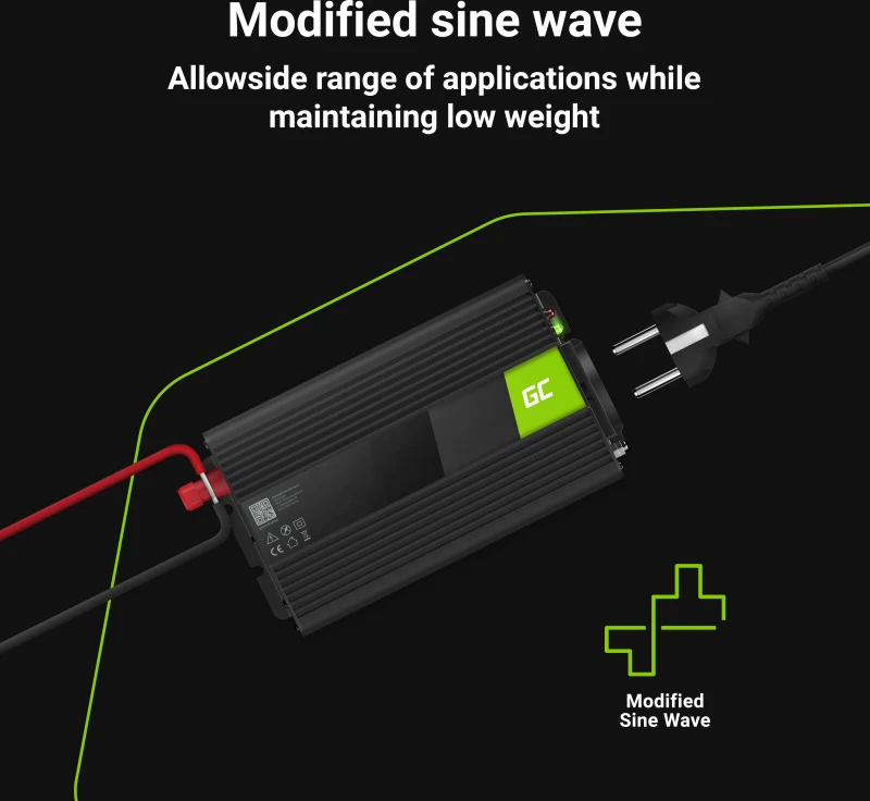 Green Cell Žalias Cell Žalias CELL automobilio maitinimo keitiklis 12V į 230V 500W/1000W