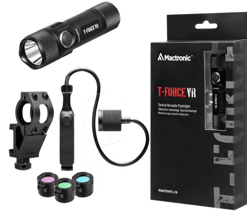 Mactronic 1000lm įkraunamas žibintuvėlio prie ginklo komplektas T-Force VR