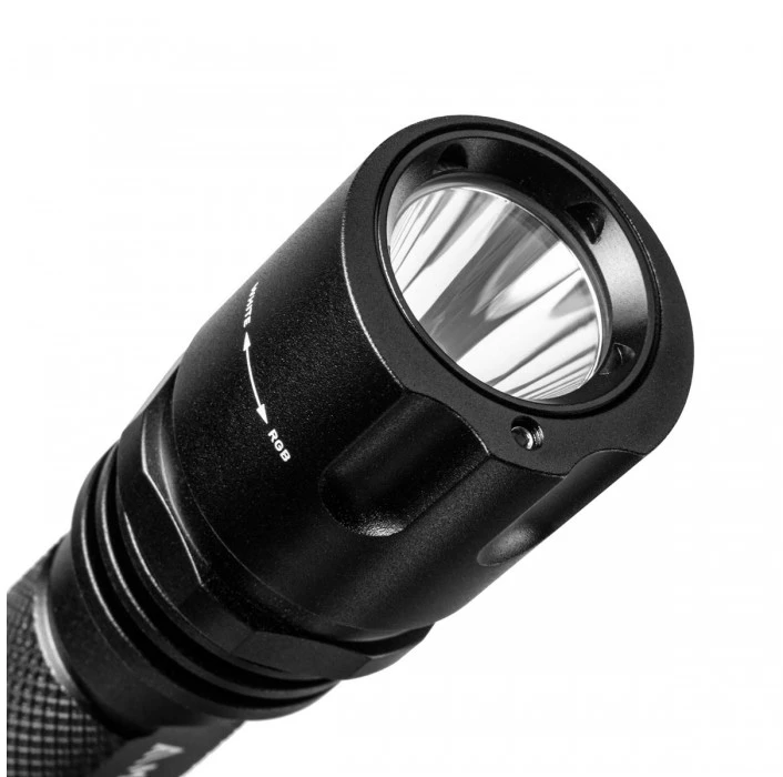 Mactronic 400lm + RGB spindulių žibintuvėlis Defender RGB THH0127