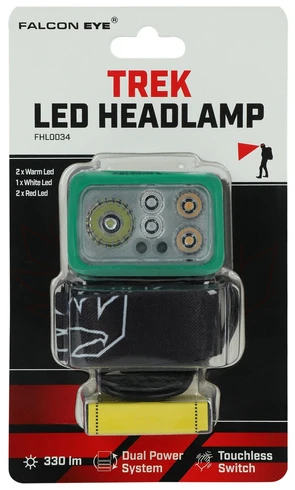 Mactronic Falcon Eye 330lm įkraunamas galvos žibintuvėlis Trek FHL0034