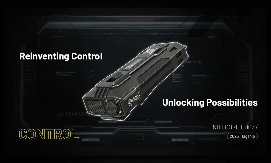 Nitecore EDC37 8000 lm USB-C įkraunamas plokščias EDC žibintuvėlis