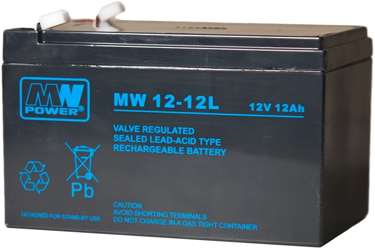Mw Power MWPower MW 12V 12Ah F2(250) AGM akumuliatorius, 6-9 metai