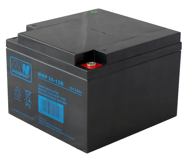 Mw Power MWPower MWP 12V 26Ah M5(F6) AGM akumuliatorius, 12 metų