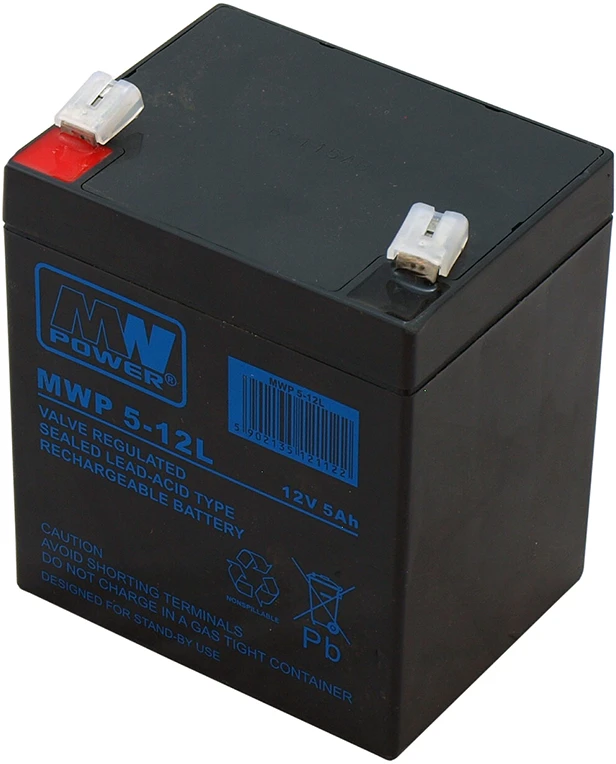 Mpl Power Elektro Mw Power MWPower MWP 12V 5Ah F2(250) AGM akumuliatorius, 12 metų