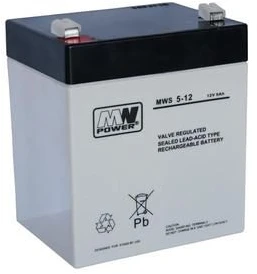 Mw Power MWPower MWS 12V 5Ah F1(187) AGM akumuliatorius, 5 metai