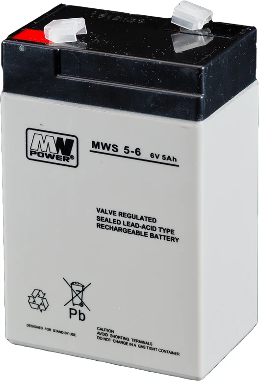 Milly Mally Mw Power MWPower MWS 6V 5Ah F1(187) AGM akumuliatorius, 5 metai