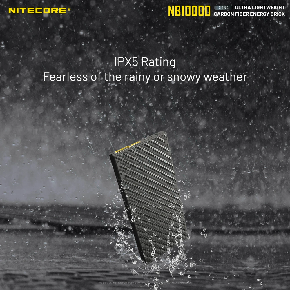 Nitecore 10000mAh itin lengva 20W išorinė baterija NB10000 Gen2