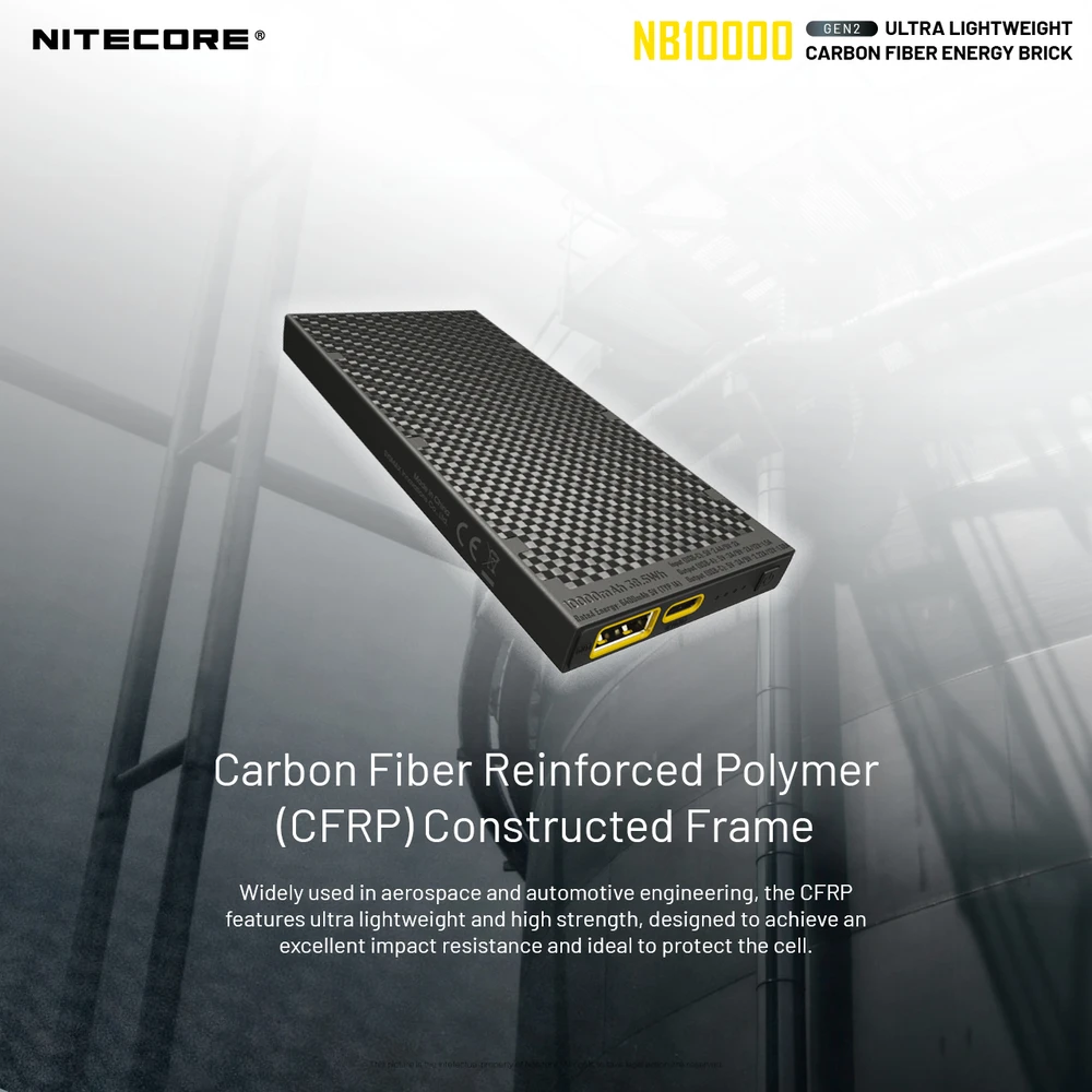 Nitecore 10000mAh itin lengva 20W išorinė baterija NB10000 Gen2