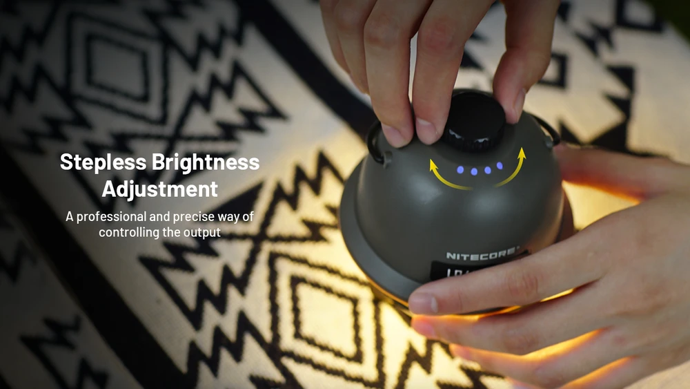 Nitecore 100lm įkraunamas stovyklavimo žibintas su Powerbank funkcija LR40, žalios spalvos