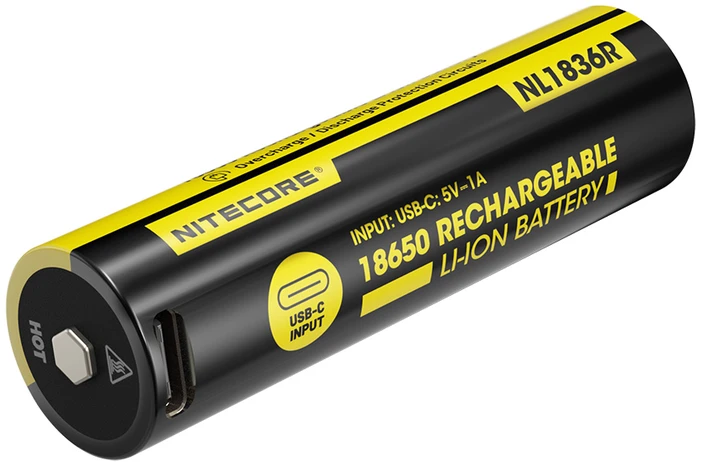 Nitecore 18650 akumuliatorius su USB-C įėjimu