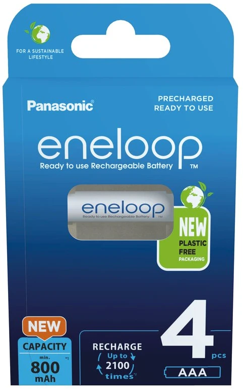„Panasonic“ | Įkraunamos baterijos | ENELOOP BK-4MCDE/4BE | AAA | 800 mAh | 4 vnt.