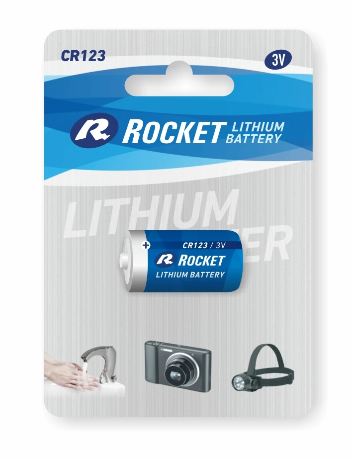 Rocket Lithium CR123 3V 1500mAh elementai, 1 vnt.