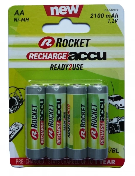Rocket AA akumuliatoriai 2100mAh, 4 vnt. pakuotė