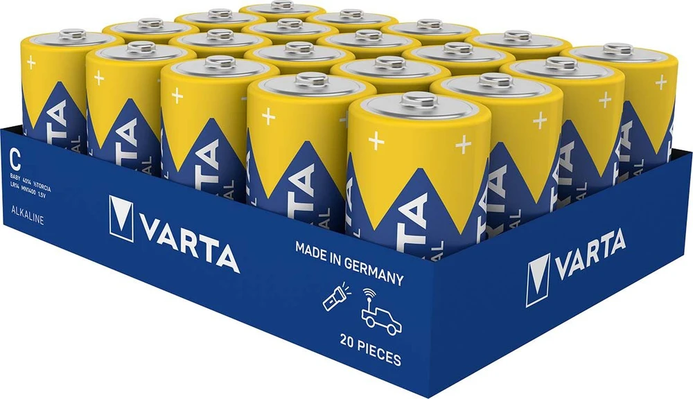 Varta Industrial Pro LR14 C 1,5V 7800mAh elementas 4014, 20 vnt.