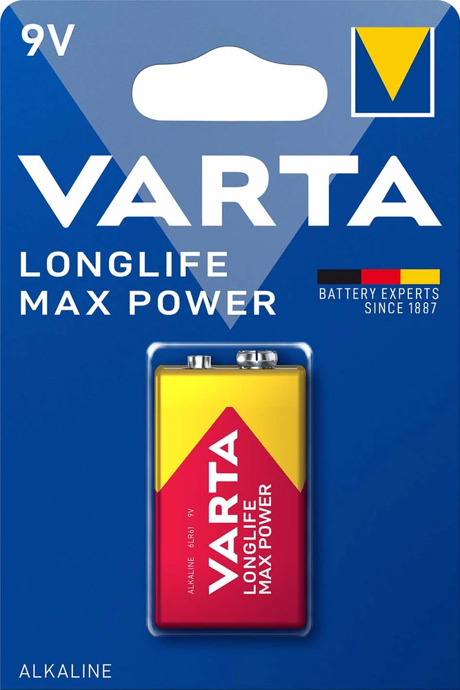 Varta MAX TECH Alkaline 9V Vienkartinė baterija Šarminis