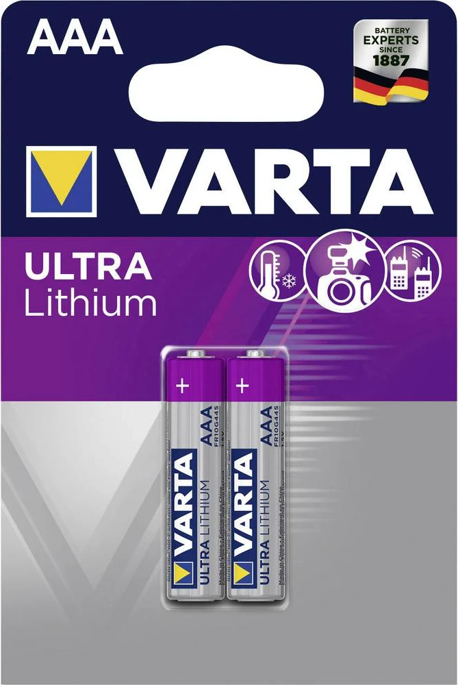 Varta Ultra Lithium AAA elementas, 2 vnt.