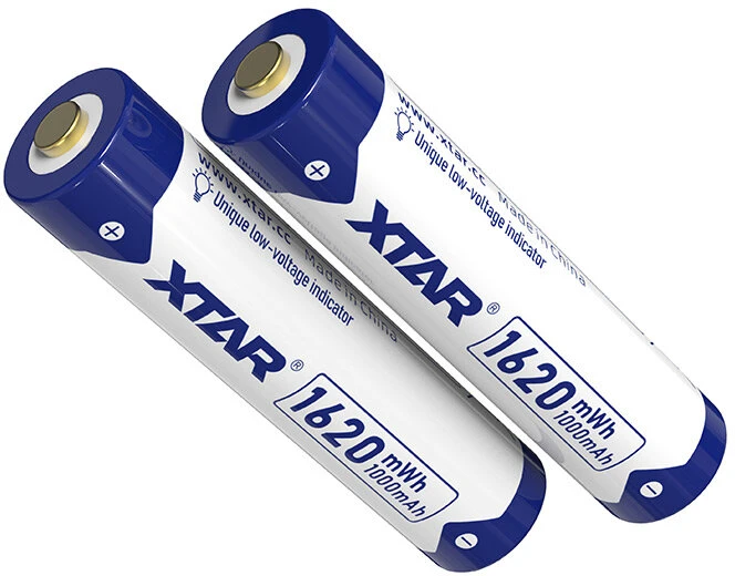Xtar 1,5V 1000mAh AAA įkraunamas Li-ion elementas, 4 vnt. + dėklas