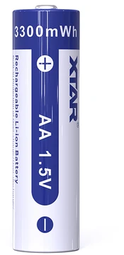 Xtar 1,5V 2200mAh AA įkraunamas elementas, 4 vnt. + dėklas