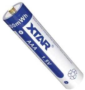 Xtar 1,5V 750mAh AAA įkraunamas elementas, 4 vnt. + dėklas