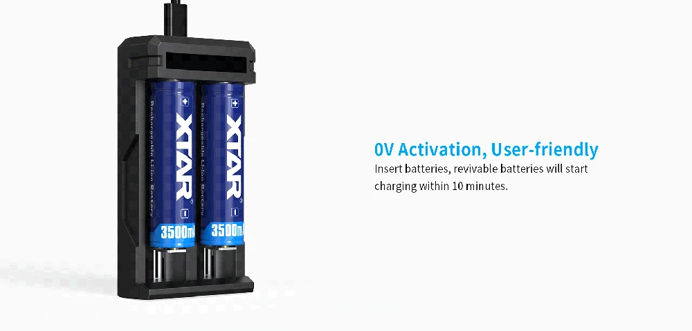 Xtar 2 x 3.6/3.7V Li-ion akumuliatorių įkroviklis SC2