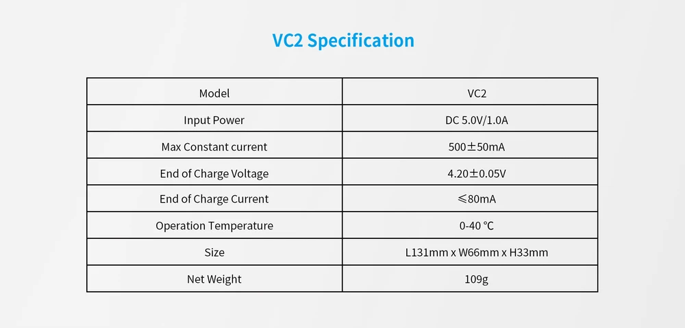 Baterijų įkroviklis XTAR VC2 18650 14500 18500 26650 Li-ion elementam 2 vietų