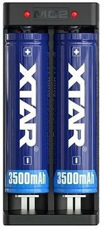 Xtar 2 x ličio jonų akumuliatorių įkroviklis MC2