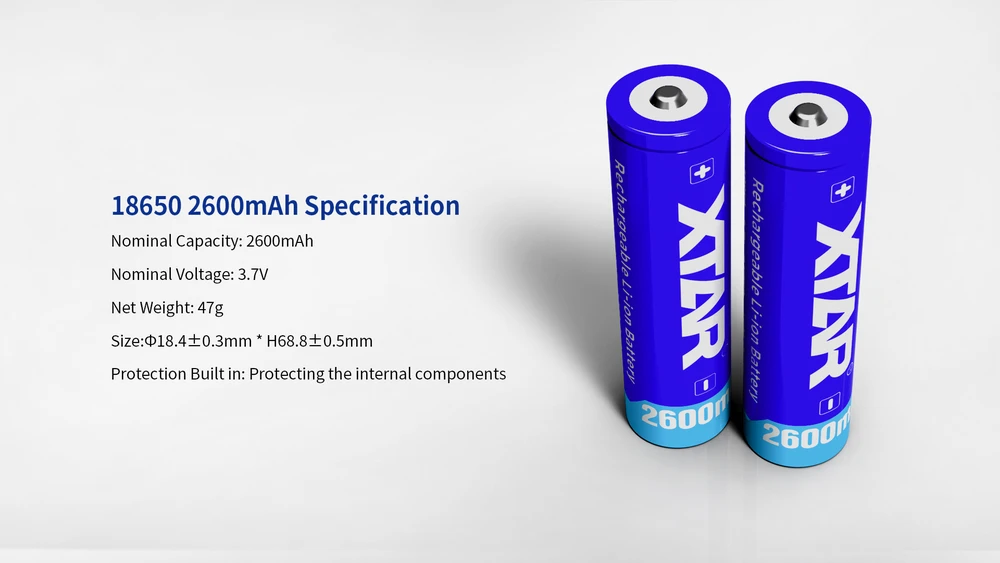 Akumuliatorius 18650 XTAR - 2600mAh