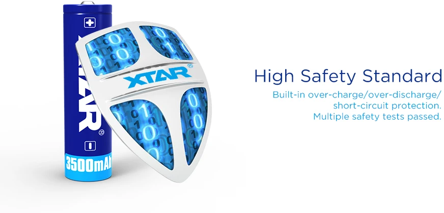 Xtar 3500mAh 3,6V 18650 akumuliatorius su PCB