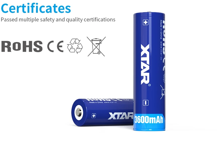 Oem XTAR 18650 3.7 V ličio jonų 3600 mAh baterija su