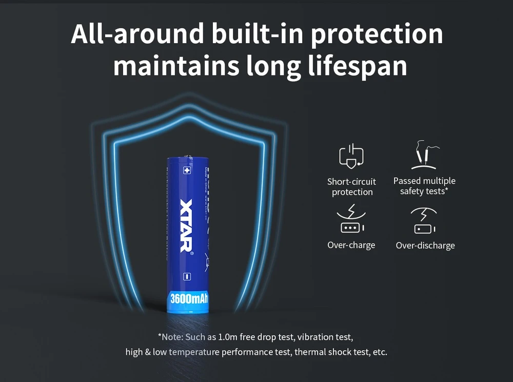 Oem XTAR 18650 3.7 V ličio jonų 3600 mAh baterija su