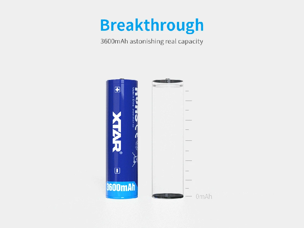 Oem XTAR 18650 3.7 V ličio jonų 3600 mAh baterija su