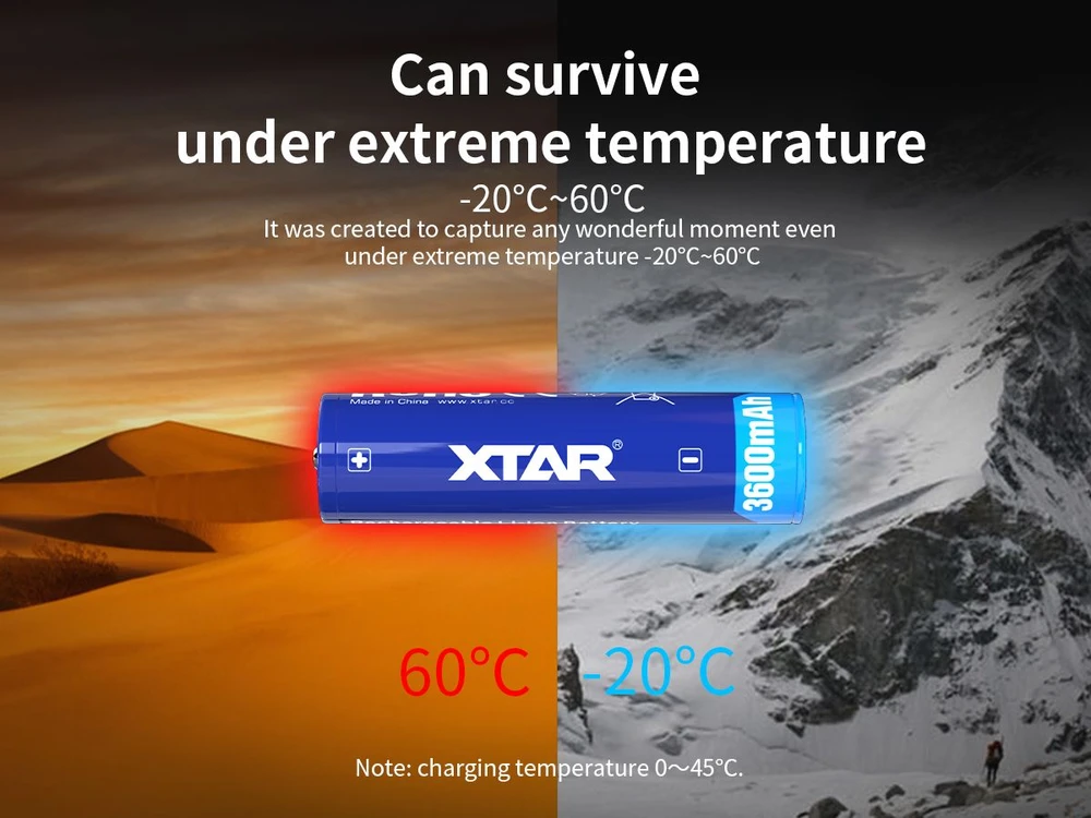 Oem XTAR 18650 3.7 V ličio jonų 3600 mAh baterija su