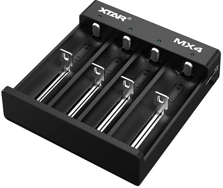 Xtar 4 x Ni-MH, 1.5/3.6/3.7V Li-ion ir 3.2V LiFePO4 akumuliatorių kroviklis MX4 Mini Mixer
