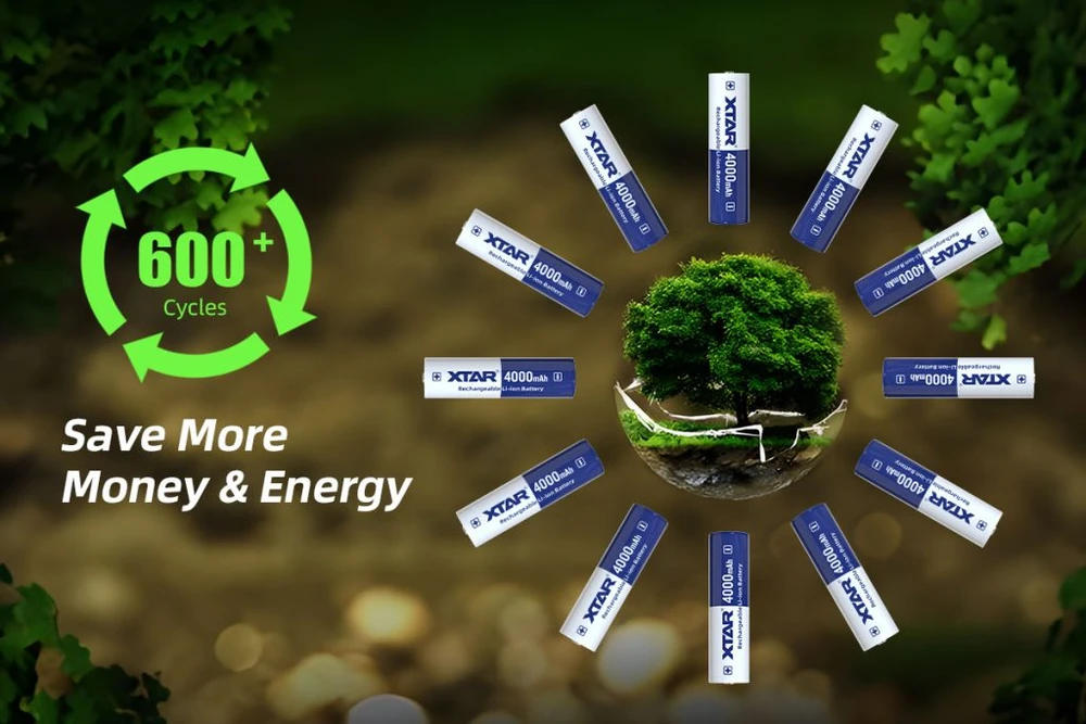„Xtar“ įkraunama baterija 18650 3,6 V ličio jonų 4000 mAh