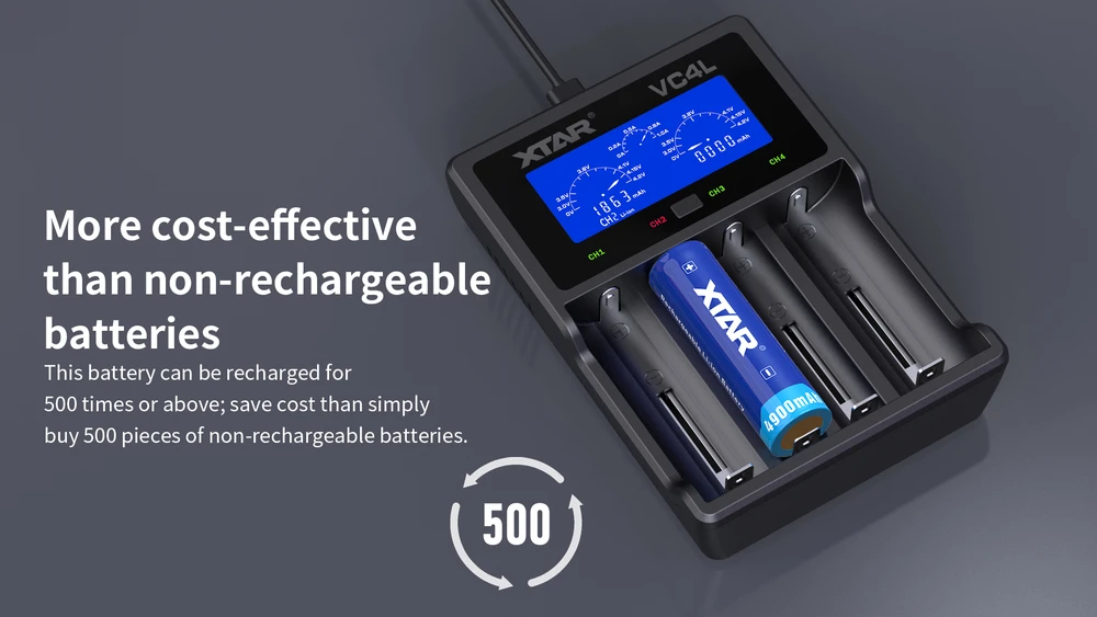 Xtar 4900mAh 3,6V 21700 akumuliatorius su PCB