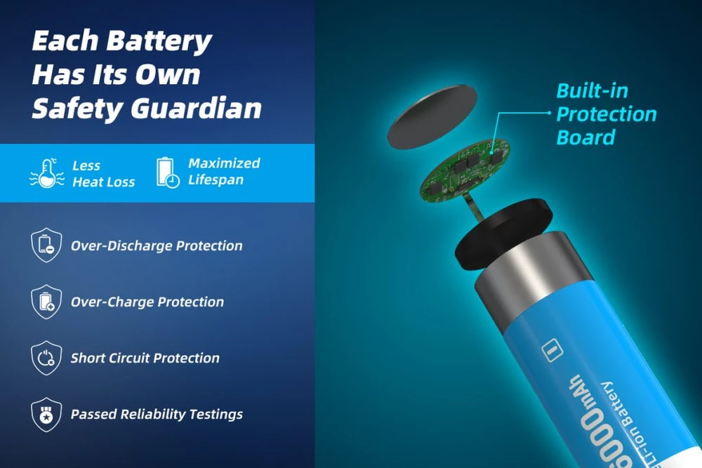 Xtar 6000mAh 3,6V 21700 akumuliatorius su PCB