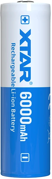Xtar 21700 akumuliatorius 6000mAh vertikalus vaizdas