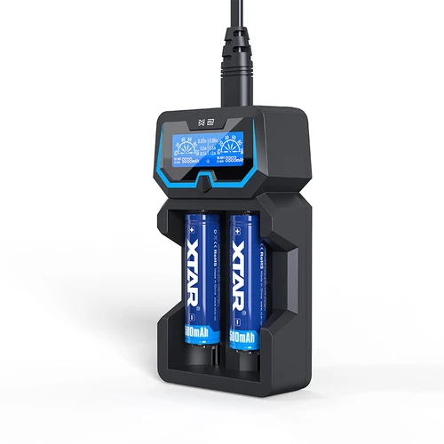 Baterijų įkroviklis XTAR X2 18650 AA AAA elementam ni-MH li-ion