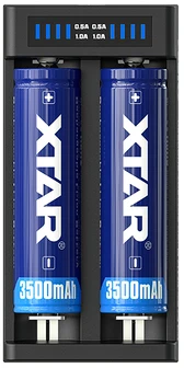 Xtar universalus 2 x ličio jonų akumuliatorių įkroviklis MC2 PLUS