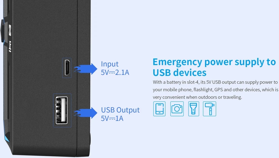 Xtar universalus 4 x Li-ion ir Ni-MH akumuliatorių įkroviklis su LCD ekranu X4