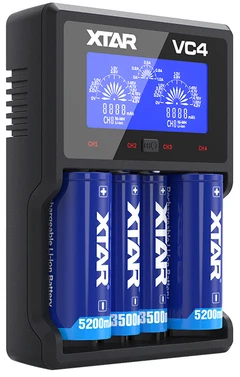 Baterijų įkroviklis XTAR VC4 18650 AA AAA elementam ni-MH li-ion 4 vietų 