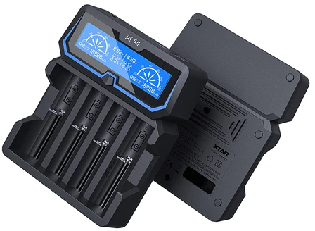 Xtar universalus 4 x Li-ion ir Ni-MH akumuliatorių įkroviklis su LCD ekranu X4