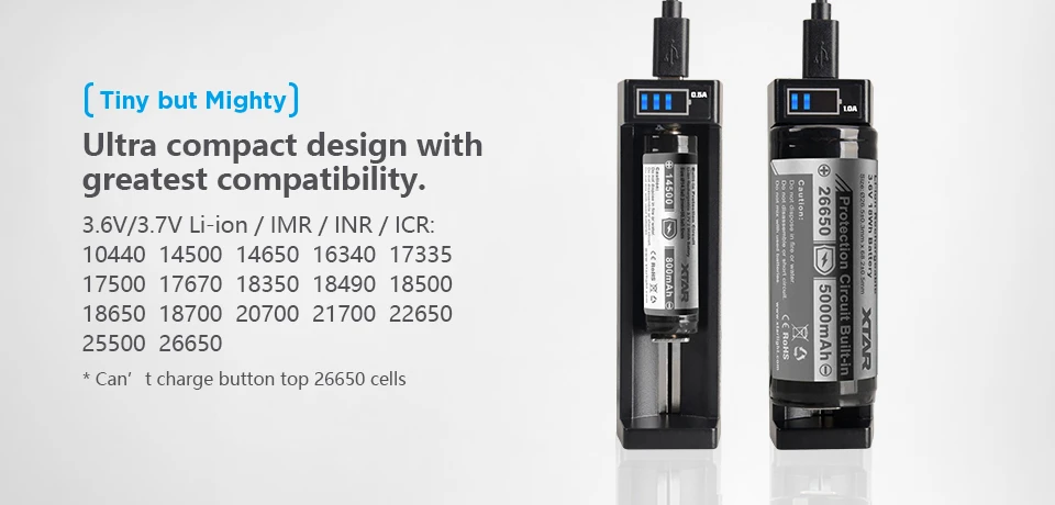 Xtar universalus ličio jonų akumuliatorių įkroviklis ANT (MC1 PLUS)
