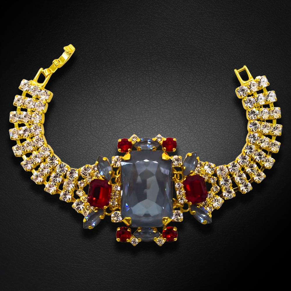 Diamond Sky Jewelry Apyrankė „Aurora (Dark Pilkas Ignite / Light Siam)“ su Swarovski™ kristalais