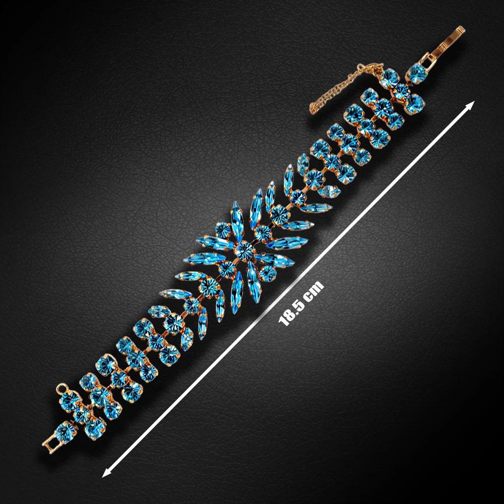 Diamond Sky Jewelry Apyrankė moterims DiamondSky „Krištolinis gundymas (Aqua Bohemica)“ su Preciosa kristalais