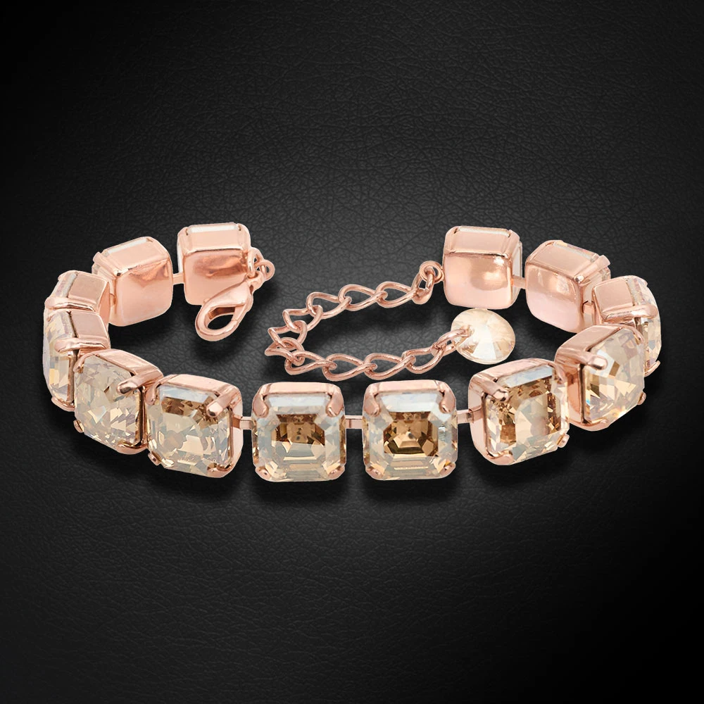 Diamond Sky Jewelry Apyrankė moterims DiamondSky „Imperial (Golden Shadow)“ su Swarovski kristalais