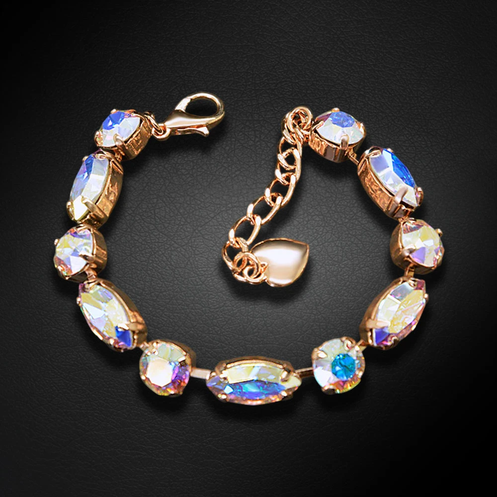 Diamond Sky Jewelry Apyrankė moterims DiamondSky „Chic II (Aurora Borealis)“ su Swarovski kristalais
