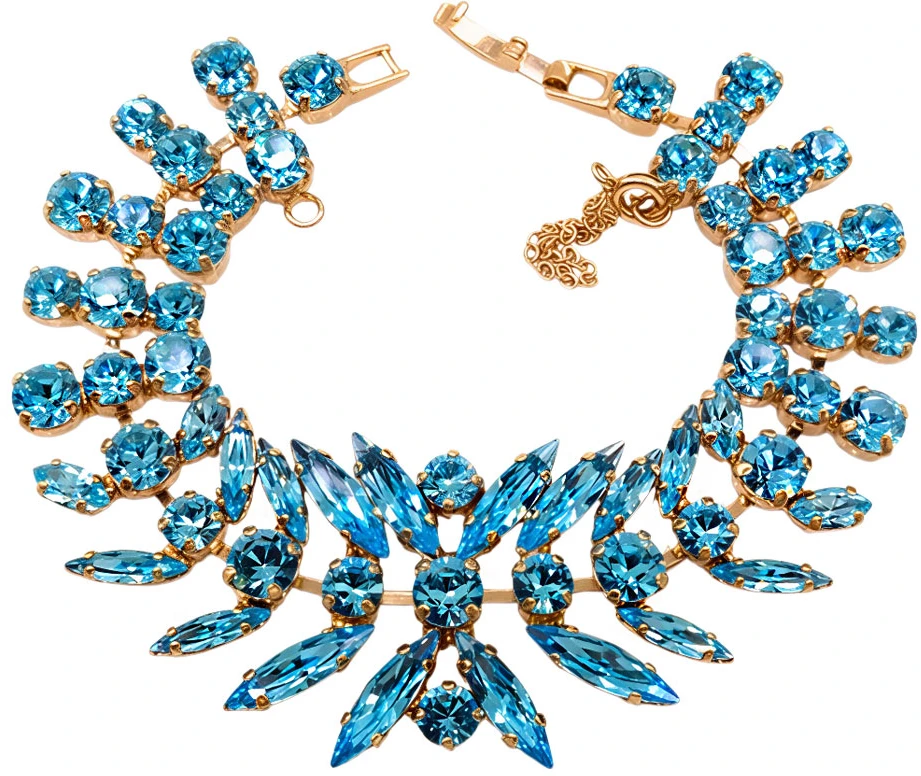 Diamond Sky Jewelry Apyrankė moterims DiamondSky „Krištolinis gundymas (Aqua Bohemica)“ su Preciosa kristalais